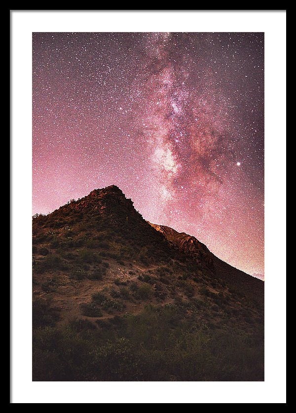 Milky Way Print, Night Sky Wall Art, Southwest Desert, Tucson