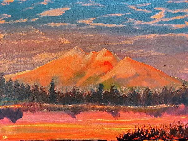 Flagstaff Arizona Print, San Francisco Peaks Wall Art, Sunset