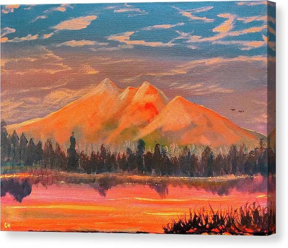 Flagstaff Arizona Print, San Francisco Peaks Wall Art, Sunset