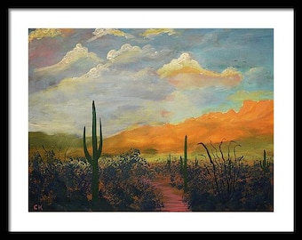 Tucson Art, Oro Valley Art Print, Catalina Mountains Painting, Southwestern Home Decor, Arizona Wall Art, Fine Art Print, Multiple Sizes