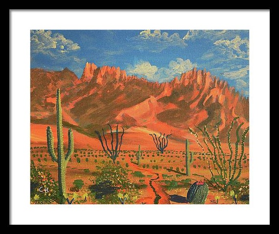 Arizona Wall Art, Catalina Mountains, Oro Valley, Pusch Ridge, Tucson  Painting Prints, Southwest Home Decor, Saguaro Cactus Art, Landscape - Etsy