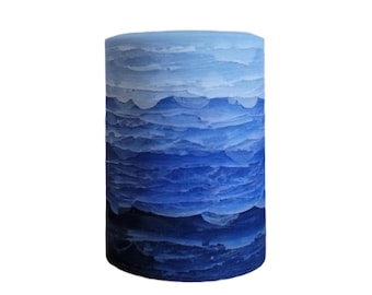 Blue Ombre Navy Handcrafted Pillar Candle l Handcrafted Decorative Pillar Candle For Decor or Gifts