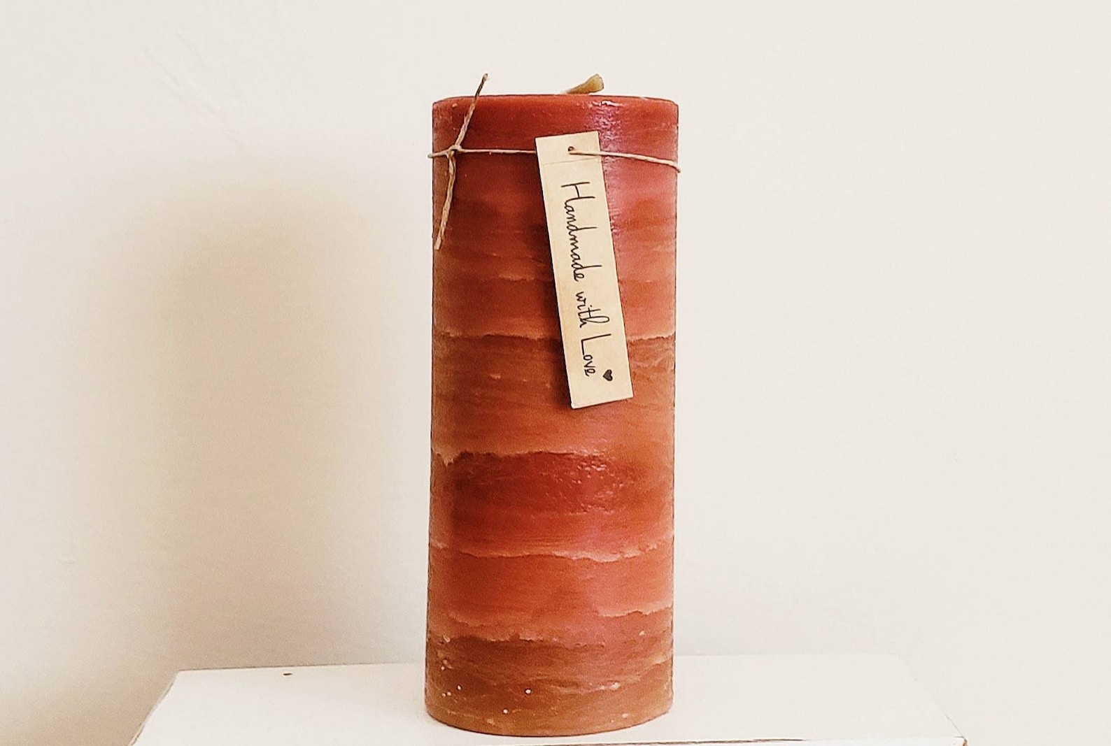 Burnt Orange Pillar Candle l Fall Autumn Holiday Candle l Etsy