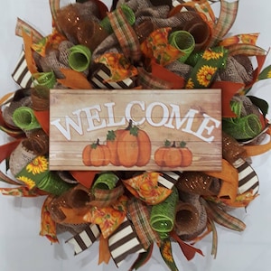 Farmhouse fall wreath for front door,Fall door hanger,Thanksgiving wreath,fall door decor,Fall wreaths,Autumn wreaths,Fall burlap wreath,