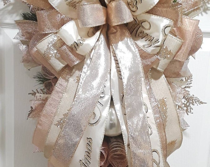 Rose Gold Wreath,rose Gold Christmas,rose Gold Swag,rose Gold Wreaths