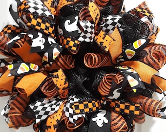 Halloween wreath,Halloween door wreath,Front door Halloween wreath,Mesh Halloween wreath,Halloween wreaths,Halloween door decor,Halloween