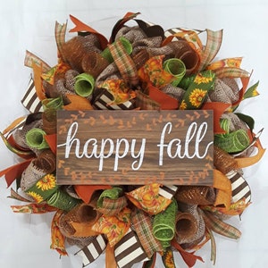 Farmhouse fall wreath for front door,Fall door hanger,Thanksgiving wreath,fall door decor,Fall wreaths,Autumn wreaths,Fall burlap wreath