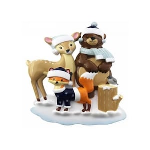Woodland Family Personalized Christmas Ornament, Forest Animals, Family of 3, Family of 4, Family of 5, Family of 6, Friends, Grandchildren