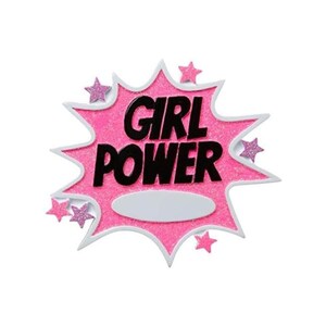 Personalized Christmas Ornament Child- Girl Power/Customized Girl Power Christmas Ornaments/Girls Rule Ornaments/Girls Christmas Ornaments
