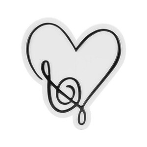 Personalized Christmas Ornament Music Note Heart, Show Choir, Band, Orchestra, Music lovers