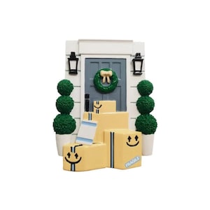 Personalized Christmas Ornament - Hobby/Activity - Door with Packages - Shopping From Home/Prime Delivery