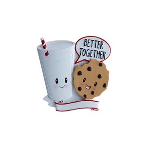 Personalized Christmas Ornament Better Together Milk and Cookies/Couple Christmas Personalized Ornament/Boo Bae Xmas Custom Ornaments