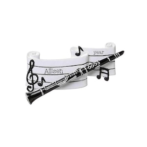 Personalized Christmas Ornament Instrument Marching Band Music Clarinet