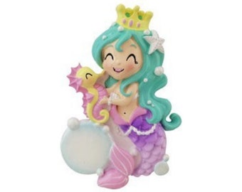 Personalized Christmas Ornament - Child Mermaid