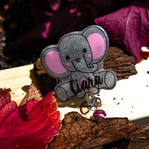 Elephant Badge Reel Holder Elegant Elephant Card Holder Jewelry