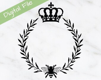 Queen Bee Svg Etsy