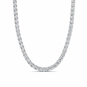 Moissanite Tennis Necklace with 925 sterling silver for Women 2mm, 3mm, 4mm Moissanite Tennis Necklace image 2