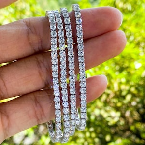 Moissanite Tennis Bracelet for women (18k Gold Plated)