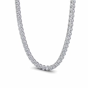 Moissanite Tennis Necklace with 925 sterling silver for Women 2mm, 3mm, 4mm Moissanite Tennis Necklace image 1