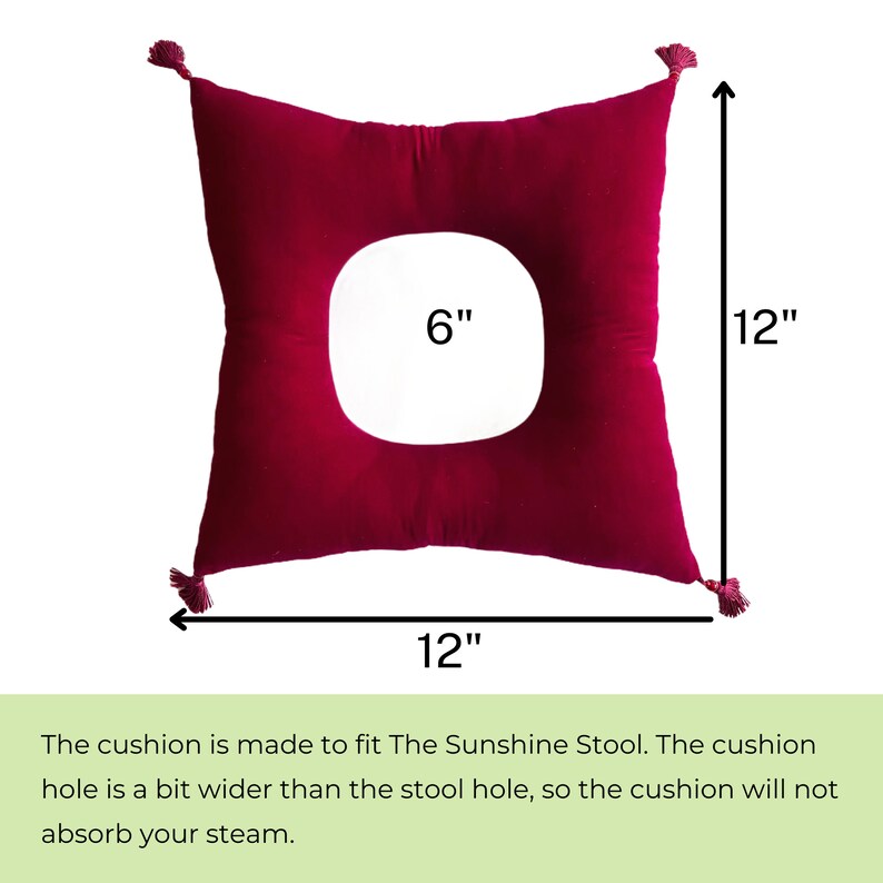Velvet Yoni Steam Cushion 12 Inch Pillow for Yoni Steaming Etsy