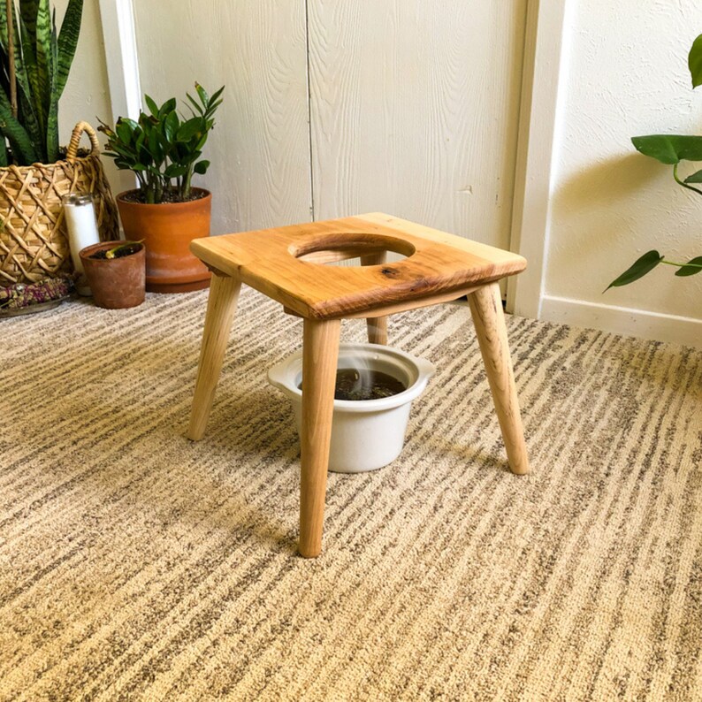 Yoni Steam Seat Hardwood Hickory Yoni Steam Stool Etsy