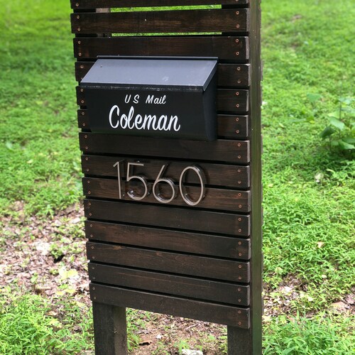 Modern Custom Mailbox Javi Post Mounted Letterbox White Etsy Australia