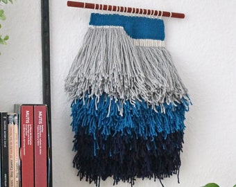 Wall hanging. FREE SHIPPING. Macrame wall hanging. Home decor. Blue wall hanging. Decorative ombre wall hanging. Modern wall hanging.