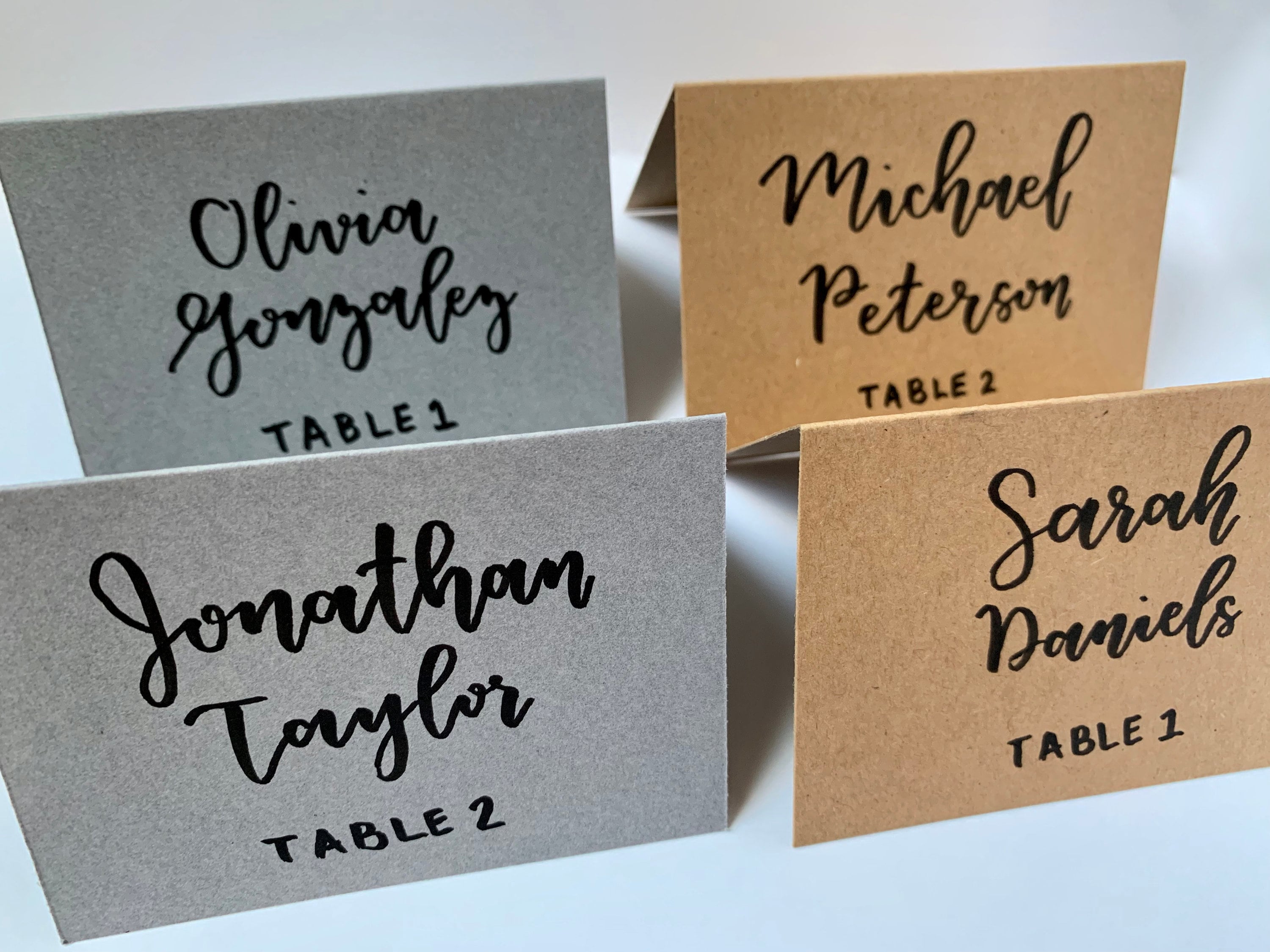 Handwritten Place Cards (writing only) – Calligraphy By MCW