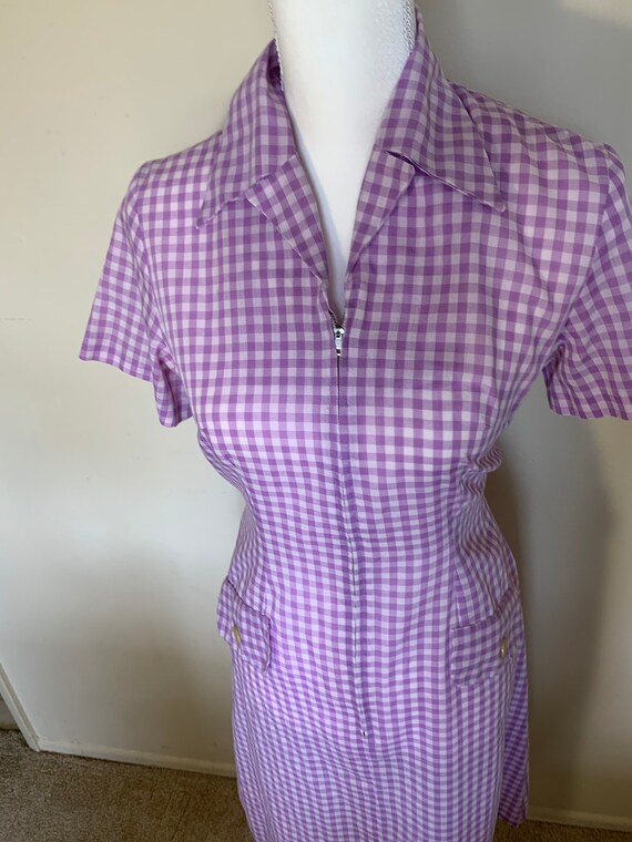 vintage dress Lavender gingham house