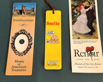 Vintage Bookmarks – Smithsonian, Renoir, Ziggy – Reader Gift