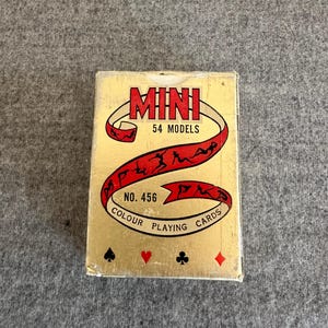 Mini Deck of Cards 1960&#39;s Topless Models, No. 456 Full Deck, 54 Models, Vintage Deck of Cards
