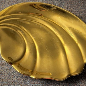 Vintage Royal Winton Golden Age Shell Dish: Gold Luster Coastal Decor