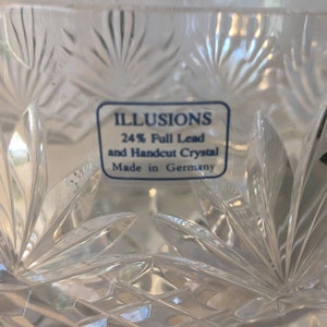 Illusions Hand Cut Crystal Bowl F - 34% Full Lead, Made in Germany, Heavy Weight