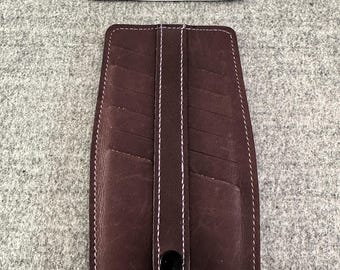 Vintage Bosca Leather Credit Card Holder: Full Grain, Made in Italy