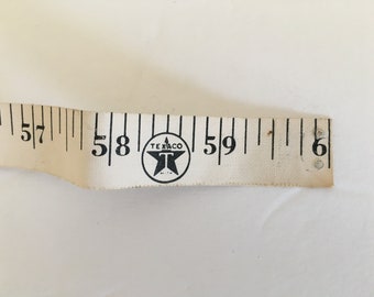 Vintage Texaco Tape Measure: 1940s Havoline Advertising, 60 in.