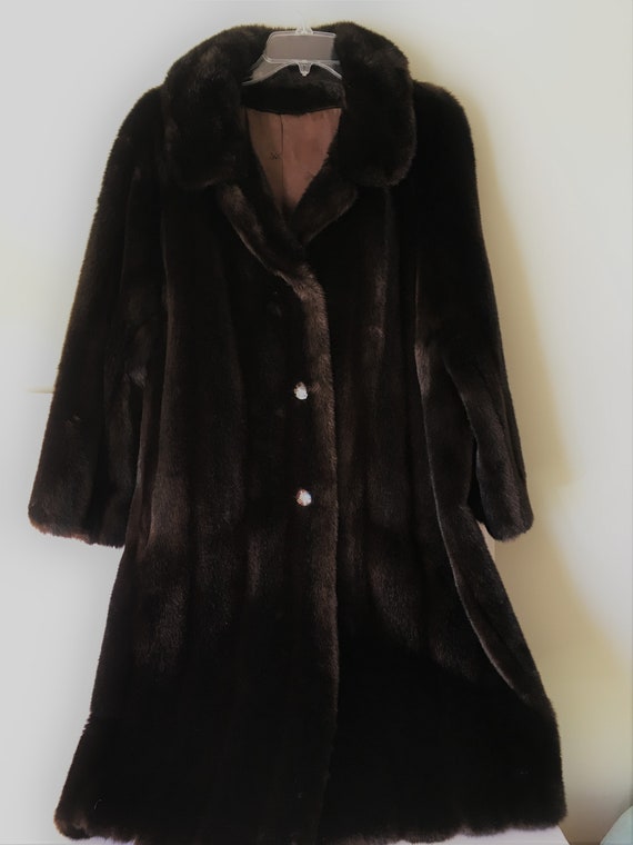 Grandella II Faux Fur Coat 1960's 