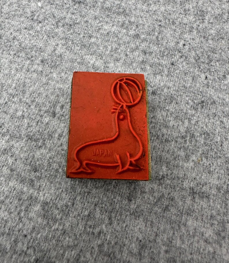 Vintage Animal Rubber Stamp: Fox, Horse, Seal, Rabbit, Elephant ...