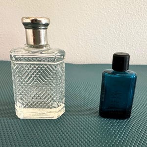 Vintage Perfume Bottles ~ Set of 2~ Ralph Lauren AND Davidoff Cool Water  Small Perfume Vessels, Cool Water Blue Bottle 3.5ml, Ralph Lauren