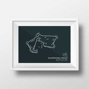 Aangepaste race track/weg/bergpas illustratie ingelijste afdrukken van een spoor of de weg op de planeet.