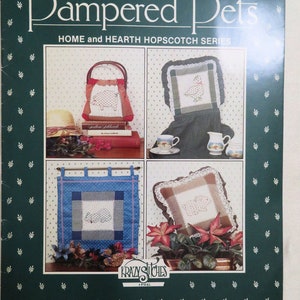 Krazy Stitches - Pampered Pets - Counted Cross Stitch - Home and Hearth Hopscotch Series - Book #23 - Vintage