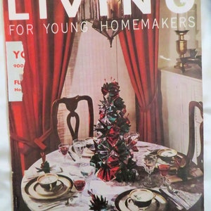 Living for Young Homemakers Magazine December 1958 - Vintage Art, Vintage Ads, Collectible, Scrapbooking, Paper Ephemera