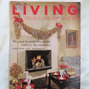 Living for Young Homemakers Magazine December 1960 - Vintage Art, Vintage Ads, Collectible, Scrapbooking, Paper Ephemera