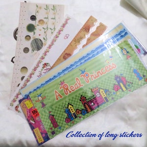 Grab Bag Long Border Aufkleber - Scrap in a Snap Aufkleber - Grrrls große Aufkleber - Teilaufkleber Hochzeit - Schlüsselaufkleber