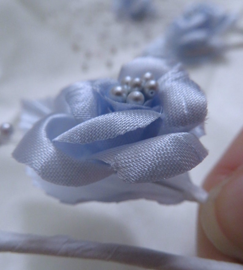 Light Blue Artificial Flowers With Wire Stems for Card Etsy