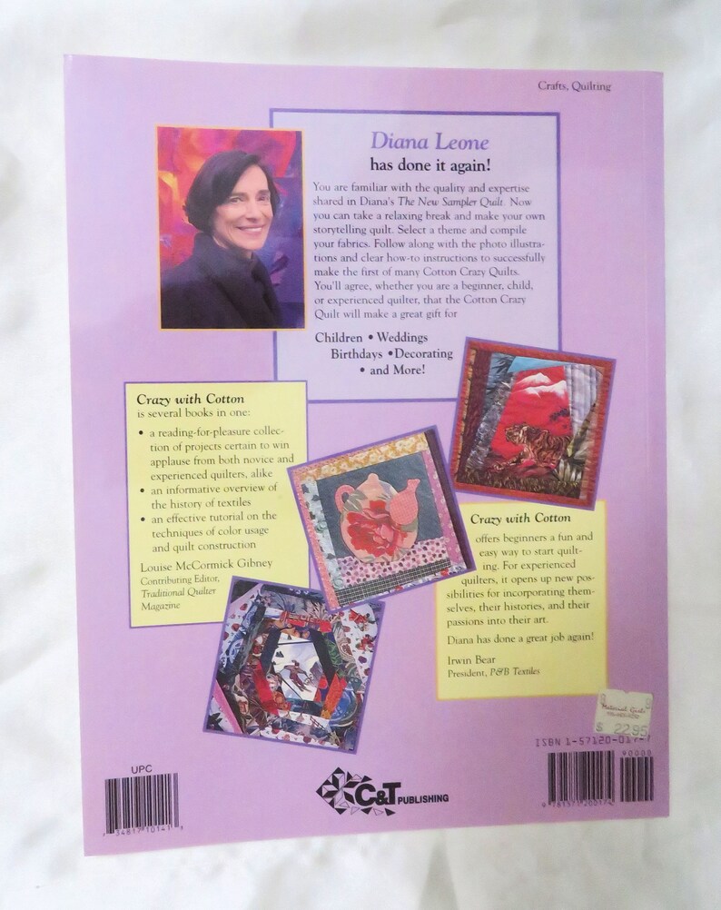 Crazy with Cotton Piecing Together Memories & Themes Quilting Book by Diana Leone image 7