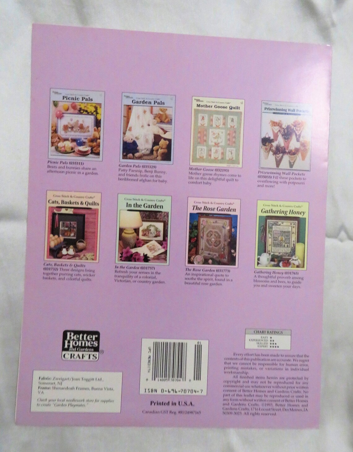 Cross Stitch & Country Crafts Garden Playmates Counted Cross Stitch