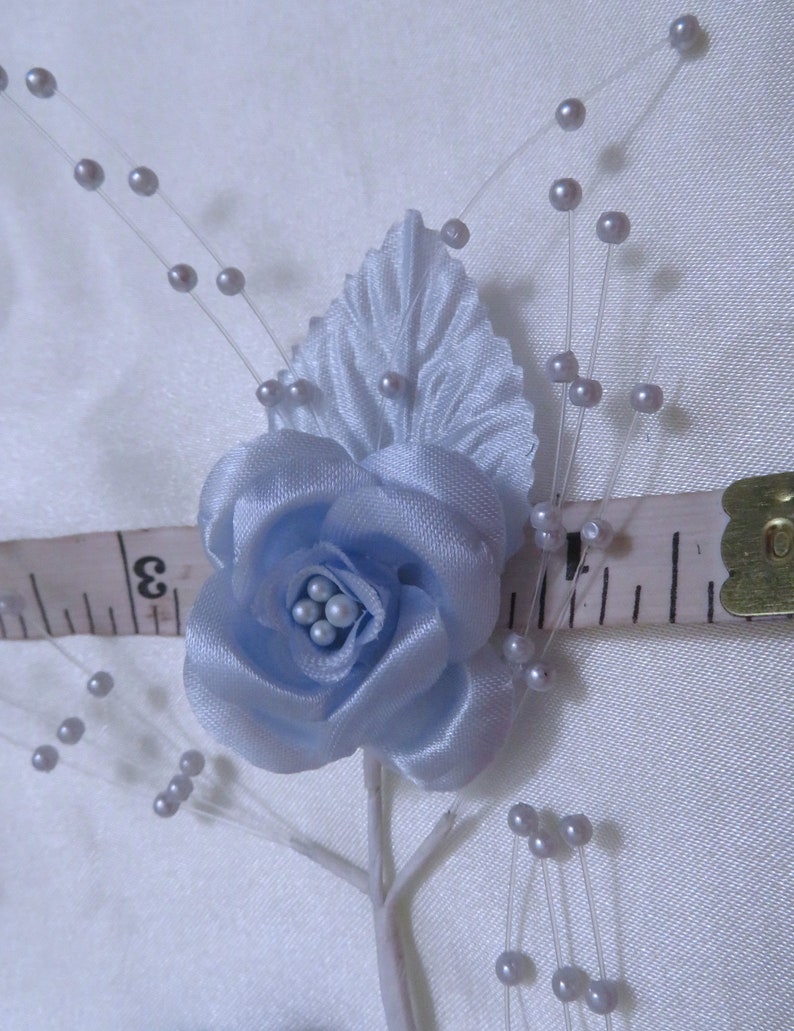 Light Blue Artificial Flowers With Wire Stems for Card Etsy