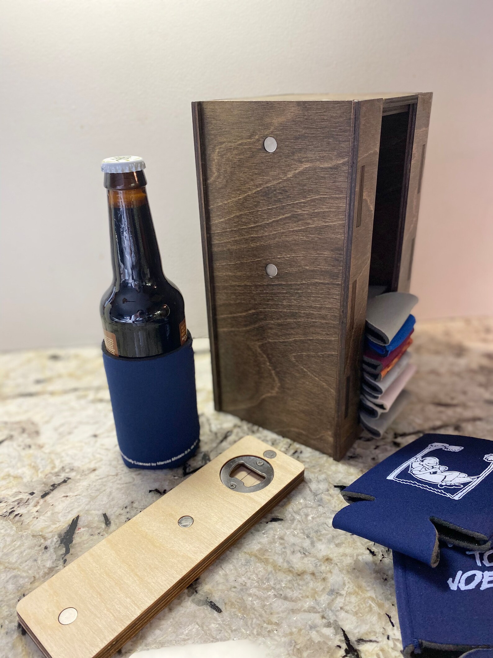 Iowa Koozie Holder With Bottle Opener Etsy