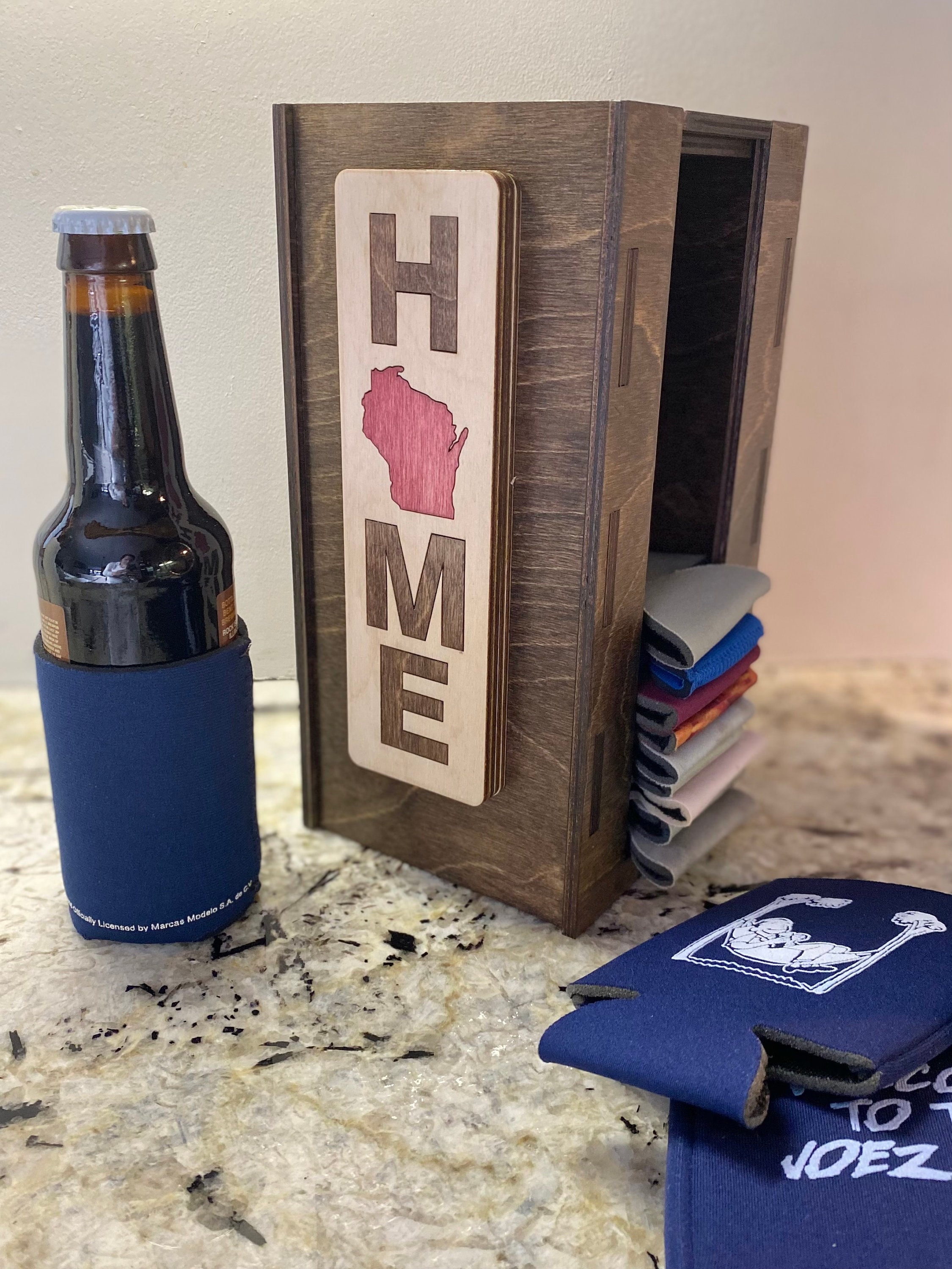 Wisconsin HOME Koozie Holder With Magnetic Bottle Opener -  Ireland