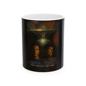 Star Trek Motion Picture Kirk Spock Mug, Sci-Fi Coffee Cup, Gift for Trekkies, Geeky Tea Mug, Space Movie Fan Present, 11oz 15oz